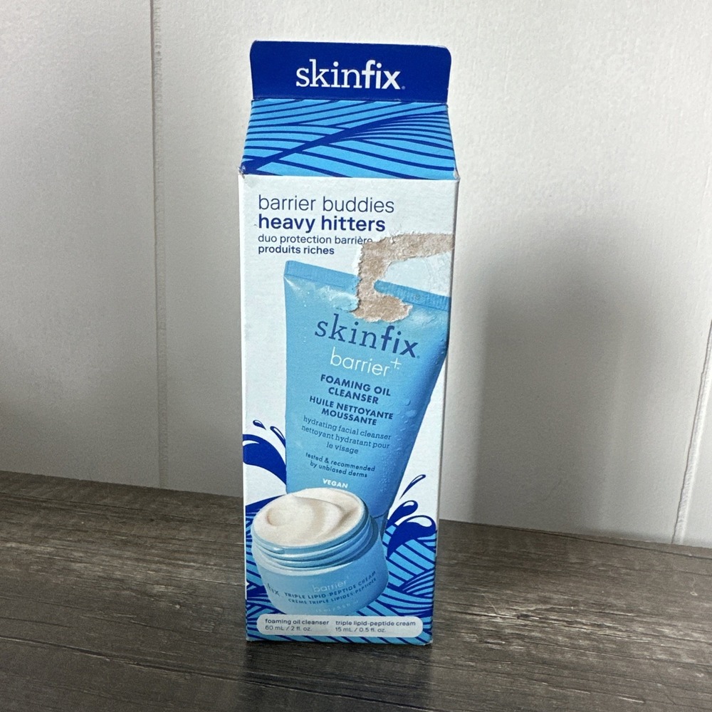 NEW Skinfix Heavy Hitters Barrier Buddies Foaming Oil Cleanser Peptide Cream‎
